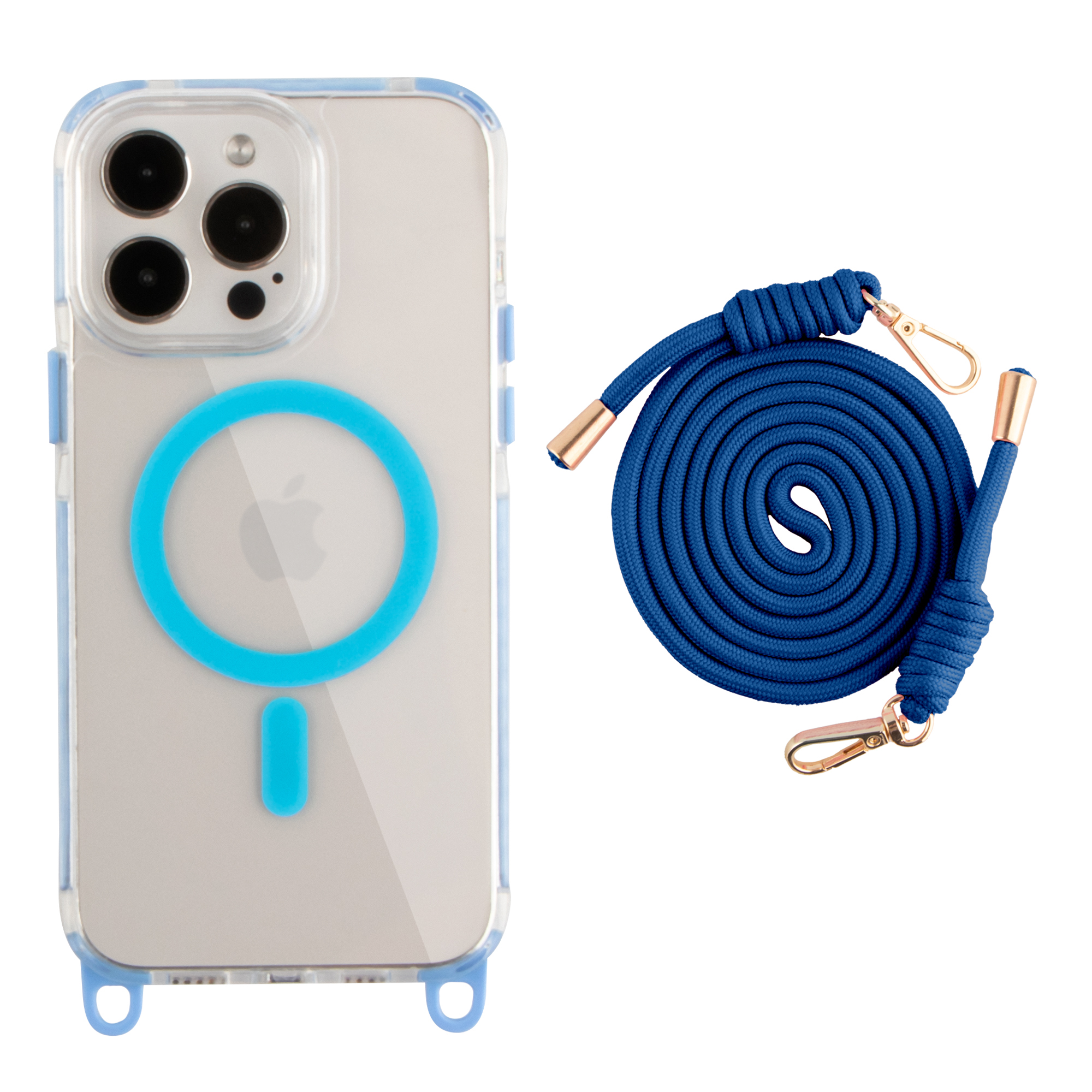 Чехол TPU+PC Foggy with Magsafe для Iphone 14 Pro (Blue)