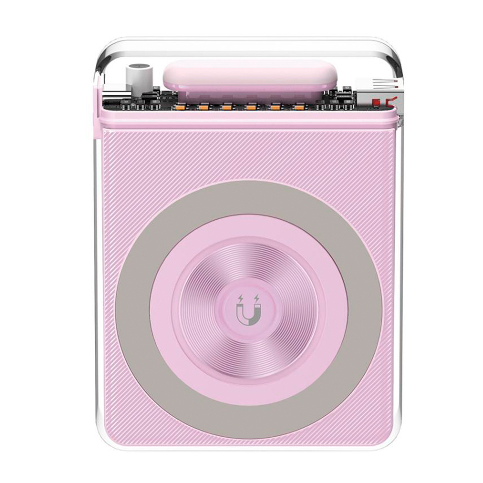 Power Bank XO PR226 Mini Transparent Magnetic Absorption 15W 10000mAh (Фиолетовый)