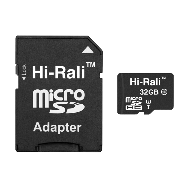 Карта Памяти Hi-Rali MicroSDHC (UHS-1) 16gb 10 Class & Adapter (Чёрный)