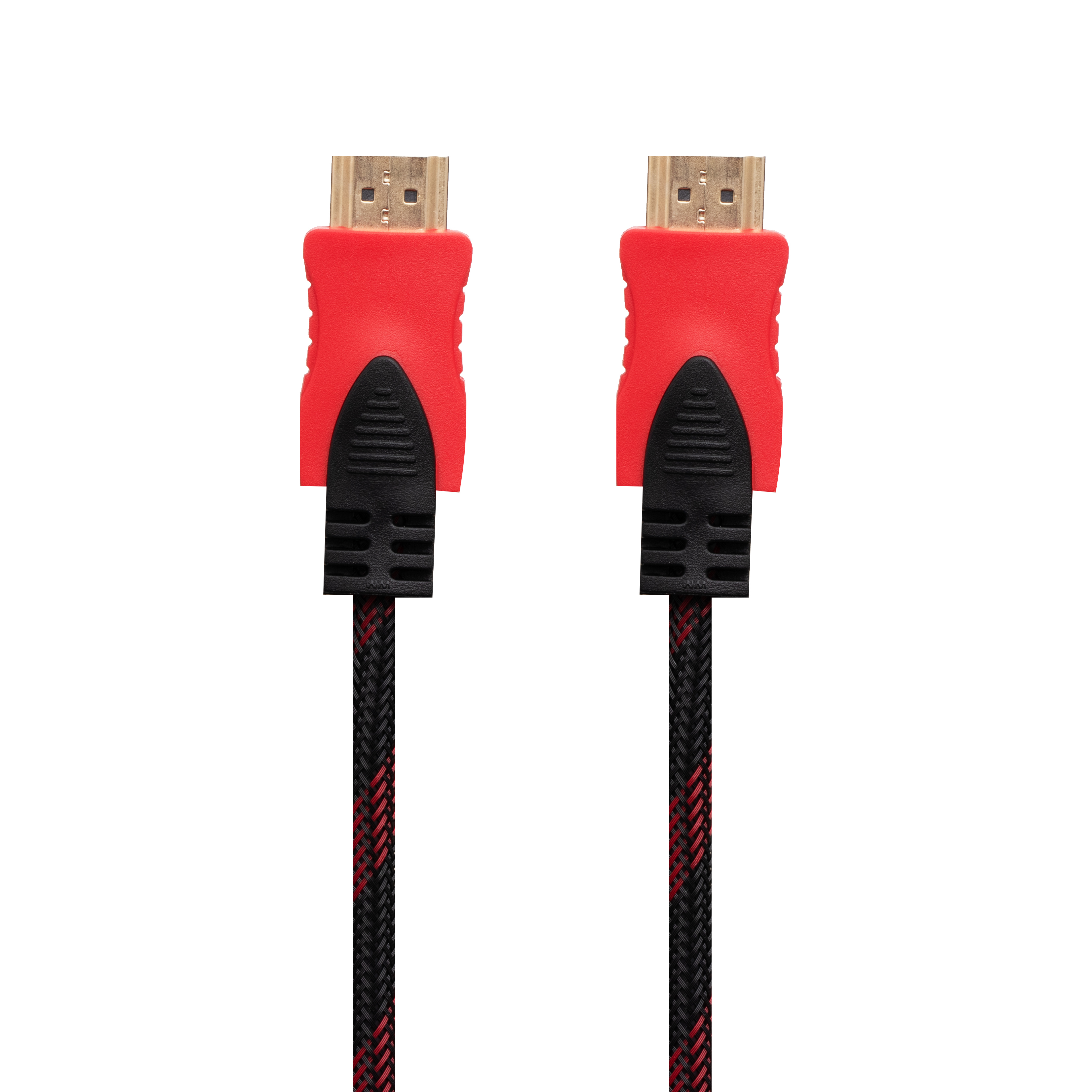 Cable HDMI- HDMI 1.4V 5m (Тканевый провод) (Чёрно-Красный)