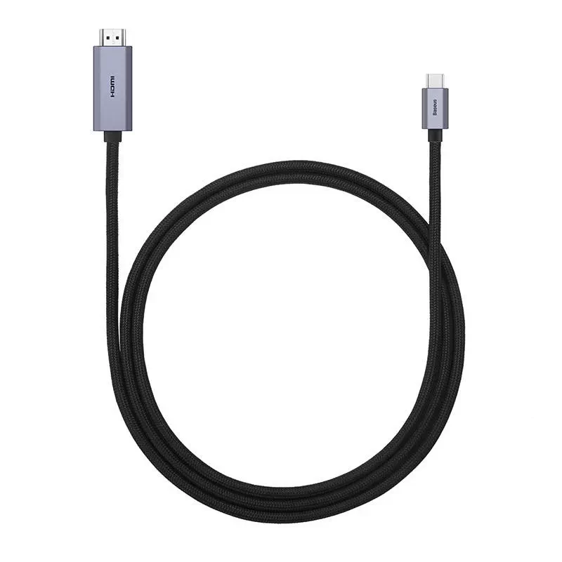 USB кабель Baseus HDMI 2m CAKSX-C, цвет черно-серый