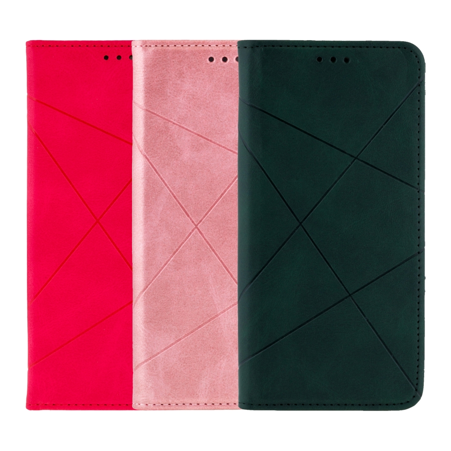 Чехол-книжка Business Leather for Xiaomi Mi 10 Lite (малиновый)