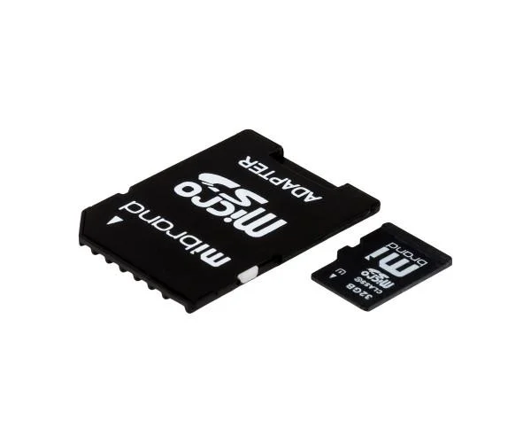 Карта Памяти Mibrand MicroSD 8gb 6 Class & Adapter (Чёрный)