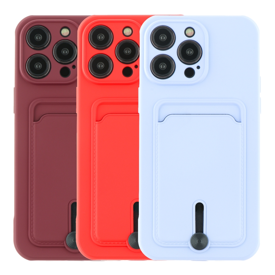 Чехол TPU Colorfull Pocket Card для iPhone 12 Pro (08.Dark blue)