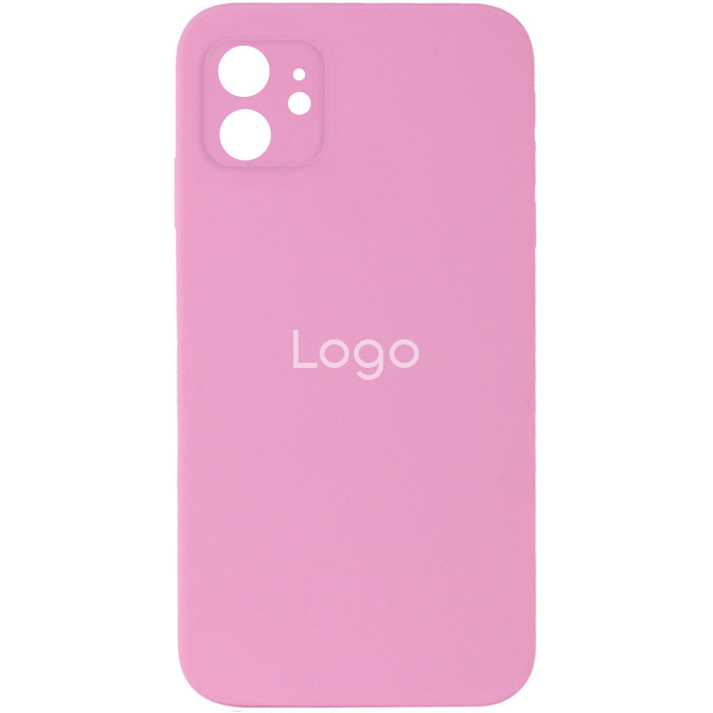 Чехол Silicone Case Square Full Camera для iPhone 11 (06.Light Pink)
