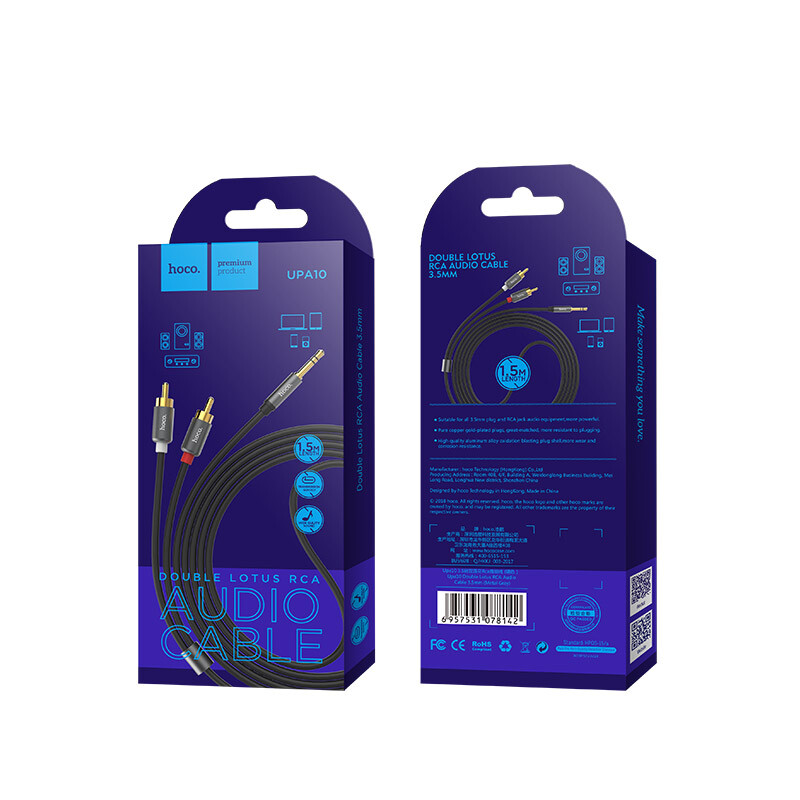 Aux Hoco UPA10 Lotus Double RCA Audio 3.5 mm