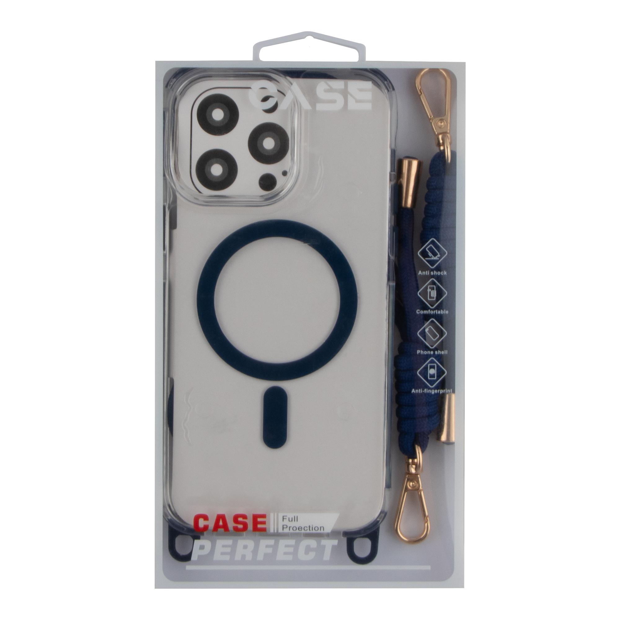 Чехол TPU+PC Foggy with Magsafe для Iphone 14 Pro Max (Blue)