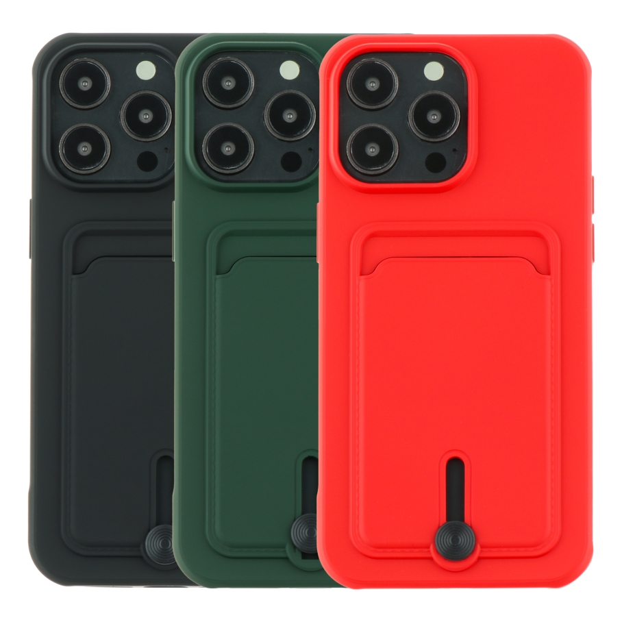 Чехол TPU Colorfull Pocket Card для iPhone 15 Pro (54.Atrovirens)