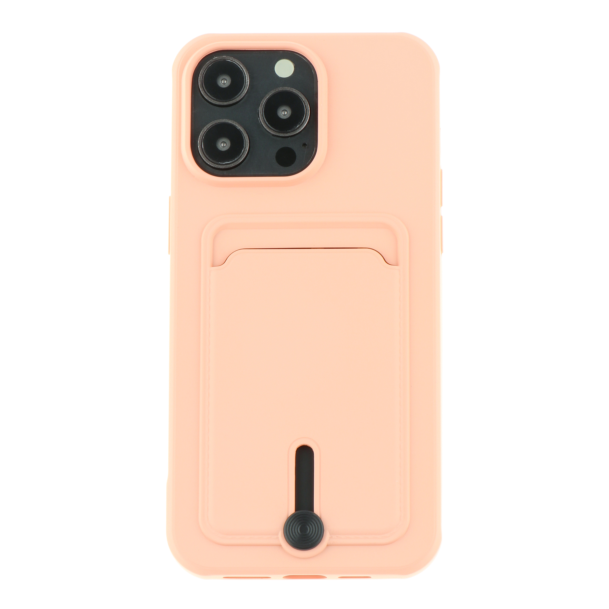 Чехол TPU Colorfull Pocket Card для iPhone 15 Pro Max (19.Pink sand)