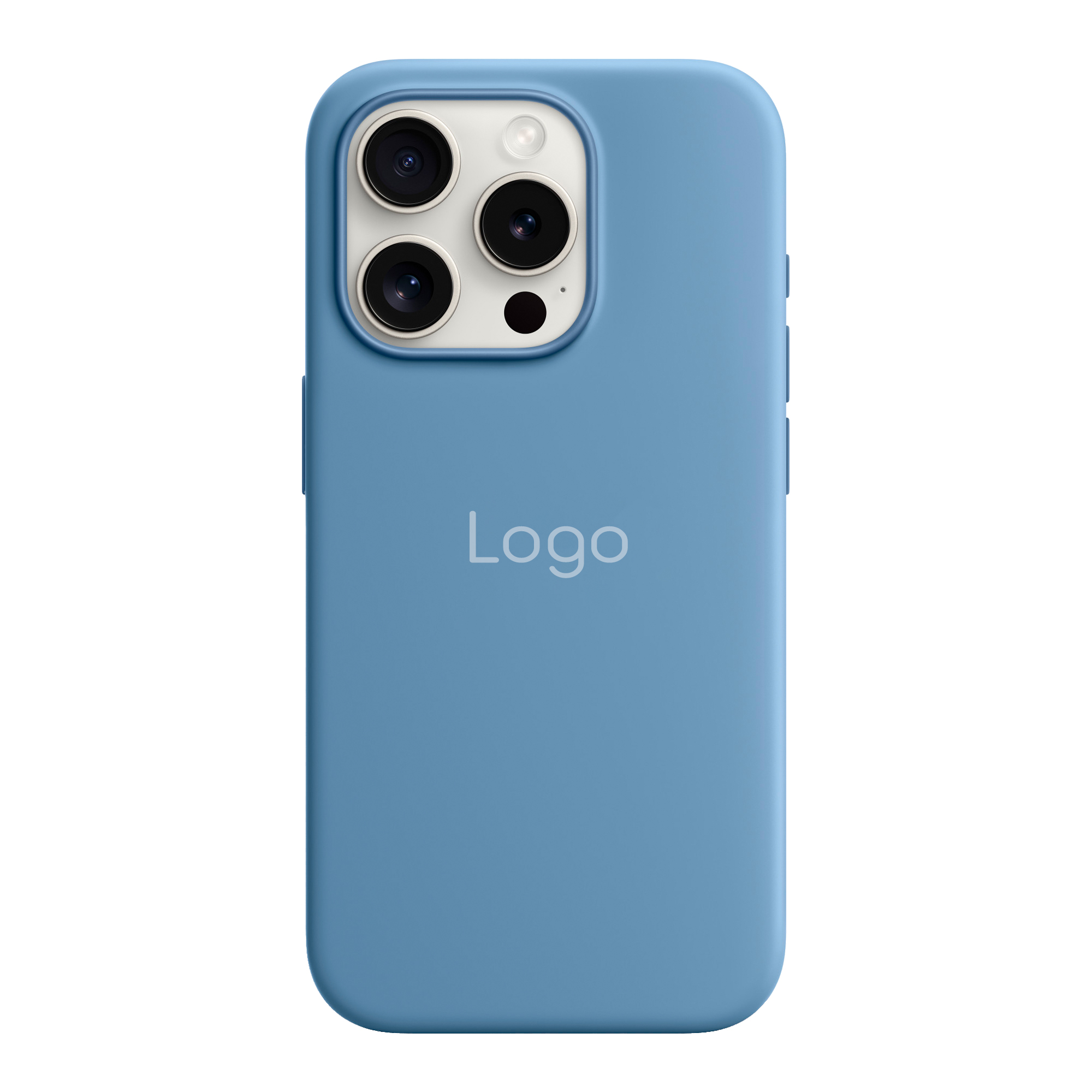 Чехол Silicone Case Copy Apple iPhone 15 Pro Max Square (Mist Blue, 03)