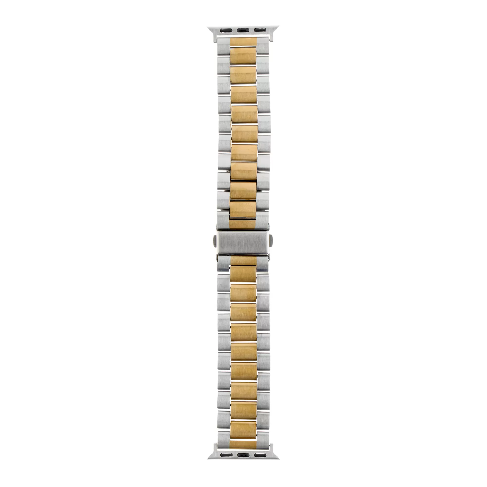 Ремешок Apple Watch Steel 42/45/49mm, цвет розовое золото черный