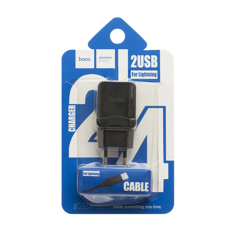 Сетевое Зарядное Устройство Hoco C33A Lightning