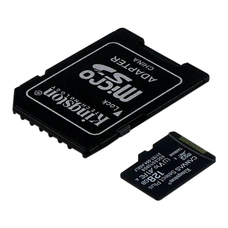 Карта Памяти Kingston Canvas Select Plus Gen3 microSDXC (UHS-1) 128gb 10 Class & Adapter Черный