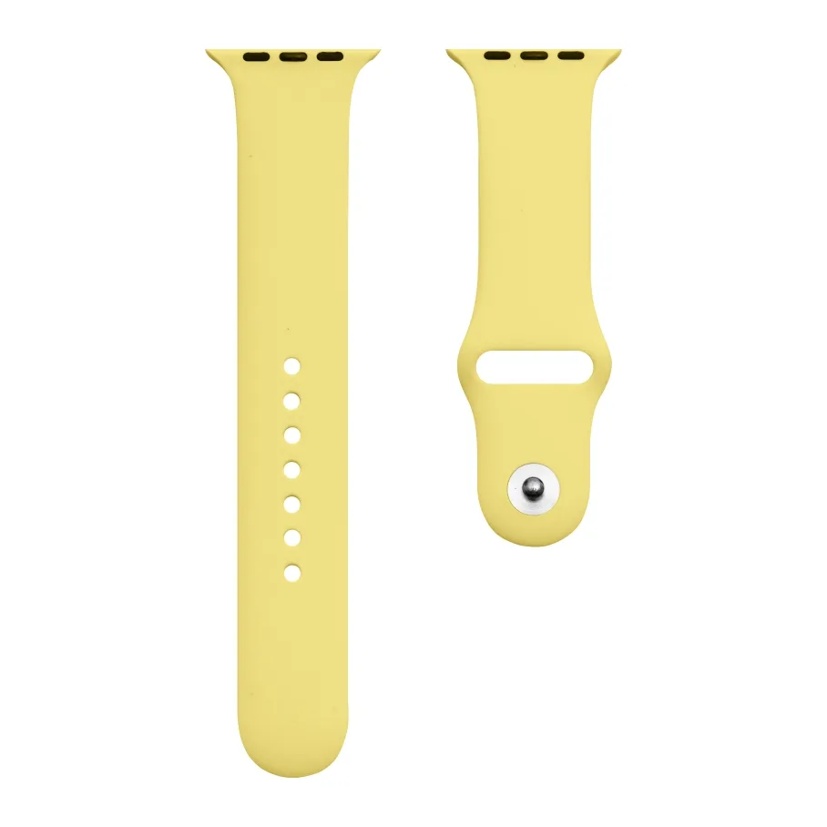 Ремешок для Apple Watch Band Silicone One-Piece Size-S 38/40/41 mm, цвет желтый канареечный