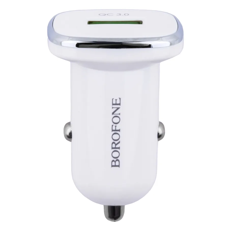 Авто Зарядное Устройство Borofone BZ12A QC 3.0 Type-C, цвет белый