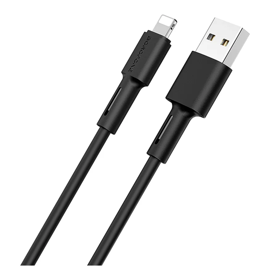 USB Borofone BX31 Silicone Lightning, цвет черный