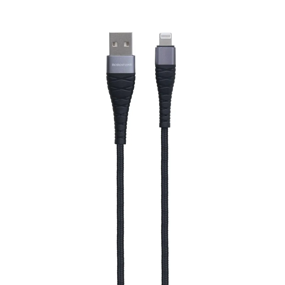 USB Borofone BX32 Munificent Lightning 0.25m, цвет черный