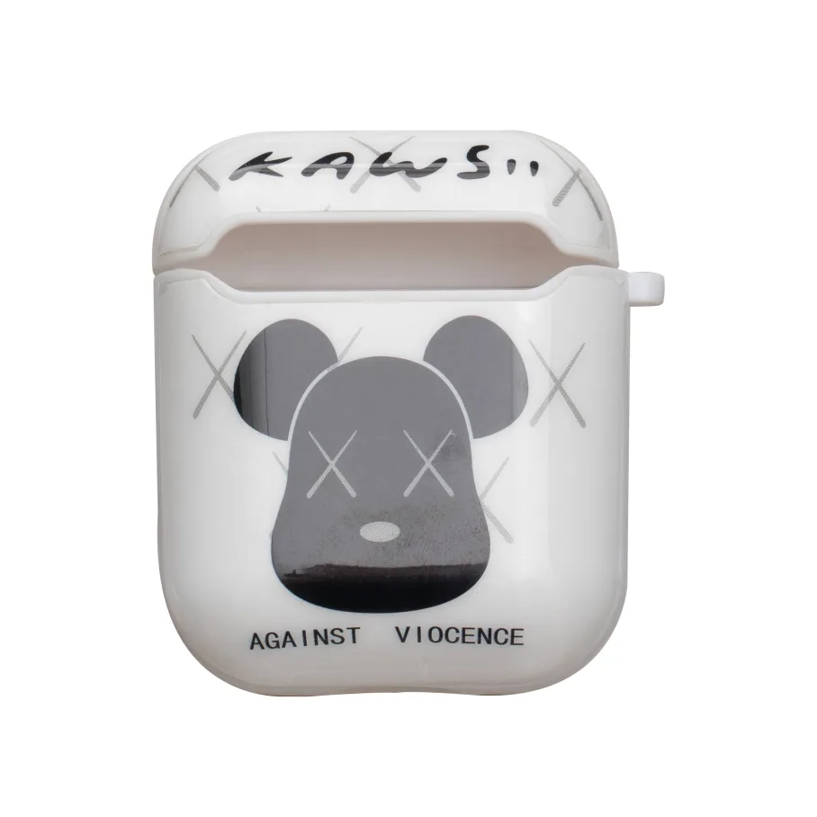 Футляр для AirPods 1/2 Glossy, цвет белый