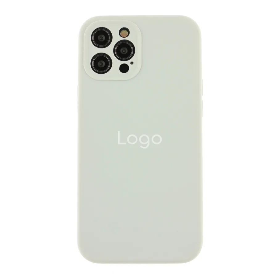 Чехол Silicone Case Full Size with Frame для iPhone 12 Pro Max 09.White