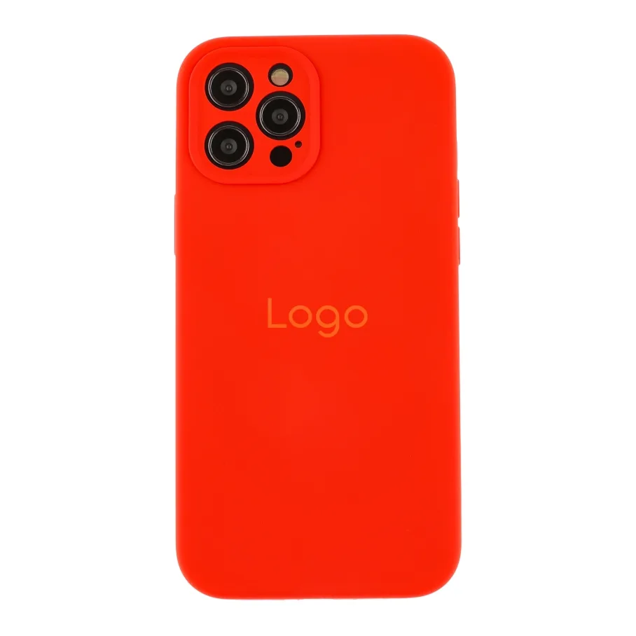 Чехол Silicone Case Full Size with Frame для iPhone 12 Pro Max 14.Red