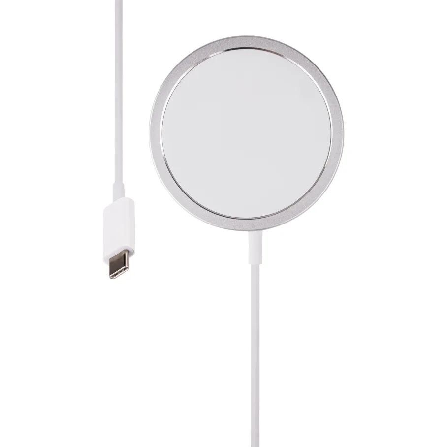 Беспроводное Зарядное Устройство Magnetic Type-C 15W, цвет белый