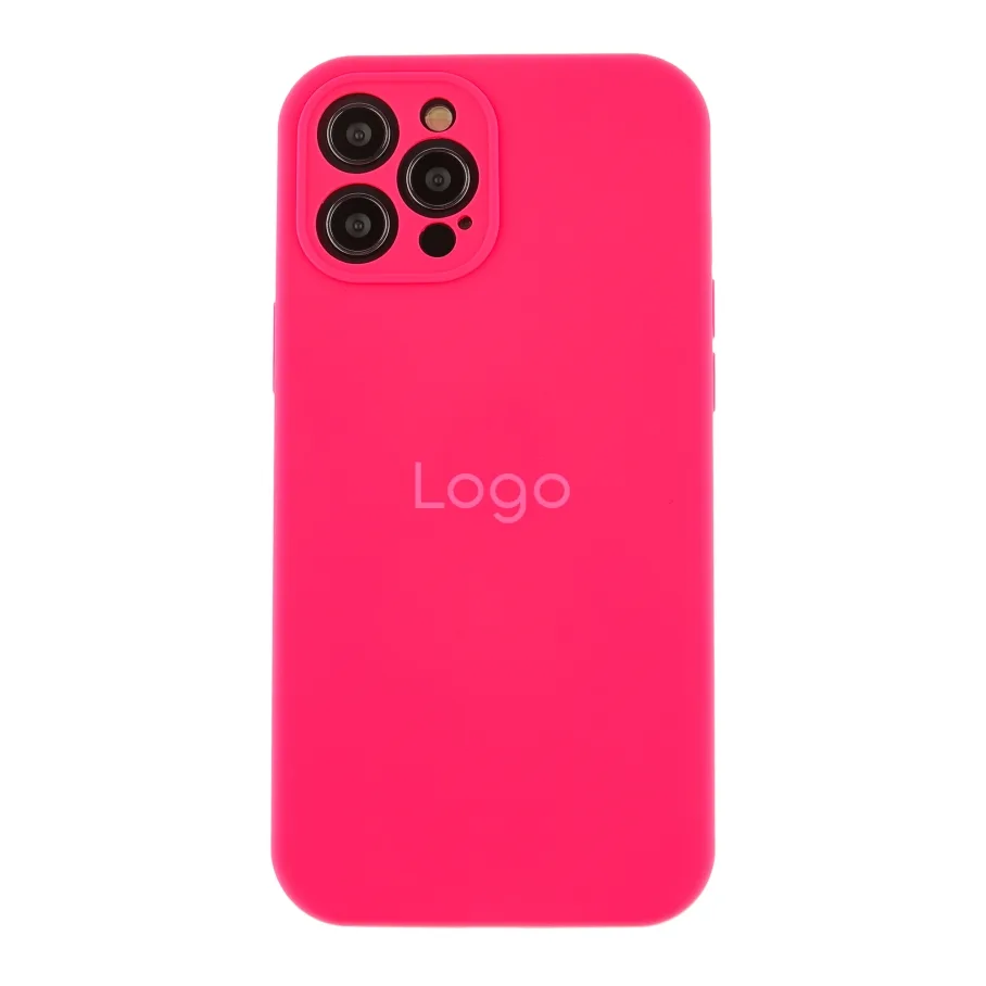 Чехол Silicone Case Full Size with Frame для iPhone 12 Pro 38.Shiny Pink