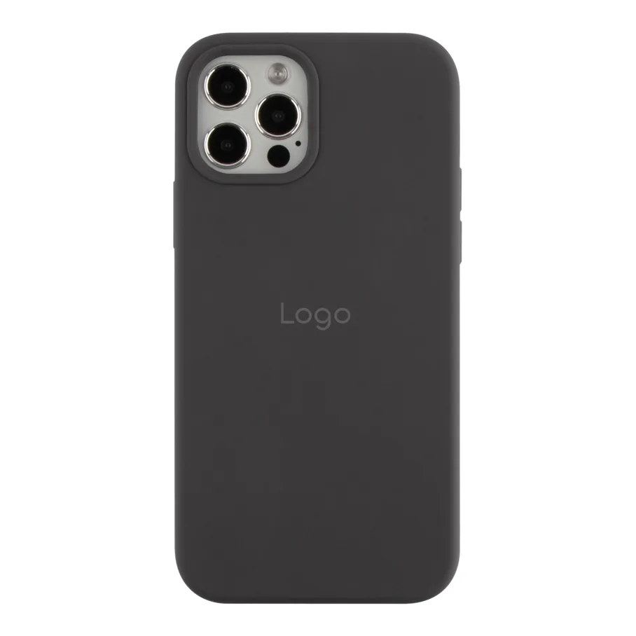 Чехол Silicone Case Full Size (AA) для iPhone 12 Pro Max 15.Dark Grey