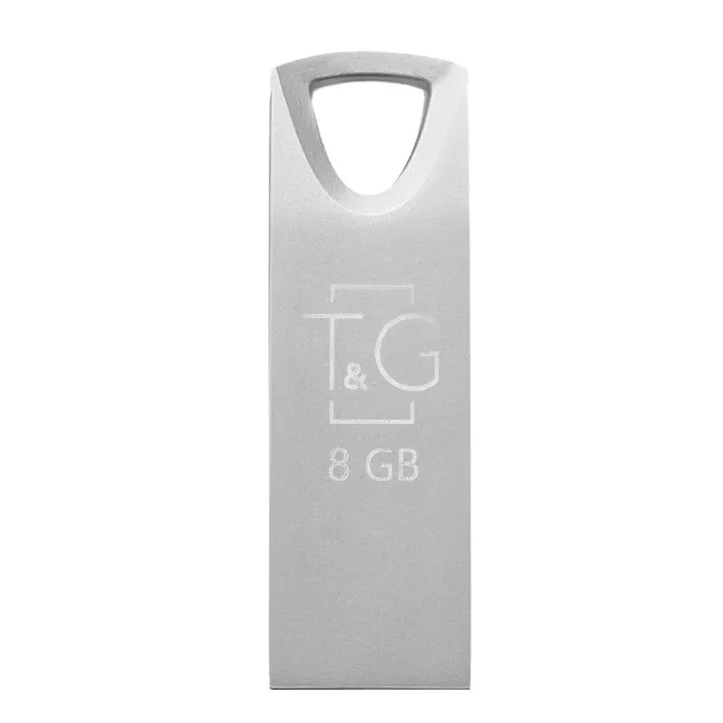 USB Flash Drive T&G 8gb Metal 117, цвет стальной