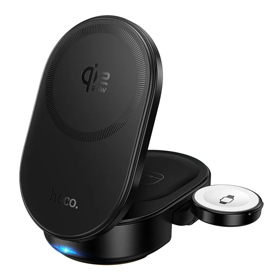 Беспроводное Зарядное Устройство Hoco CQ23 3-in-1 Magnetic Qi2.2 25W Черный