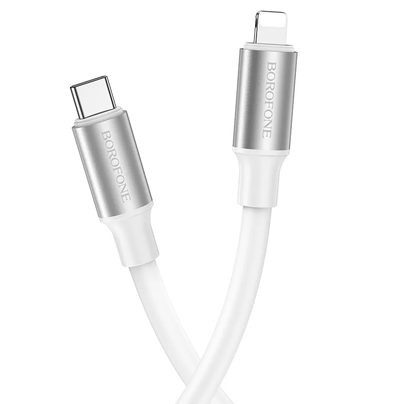USB Borofone BX82, кабель Type-C to Lightning, цвет белый