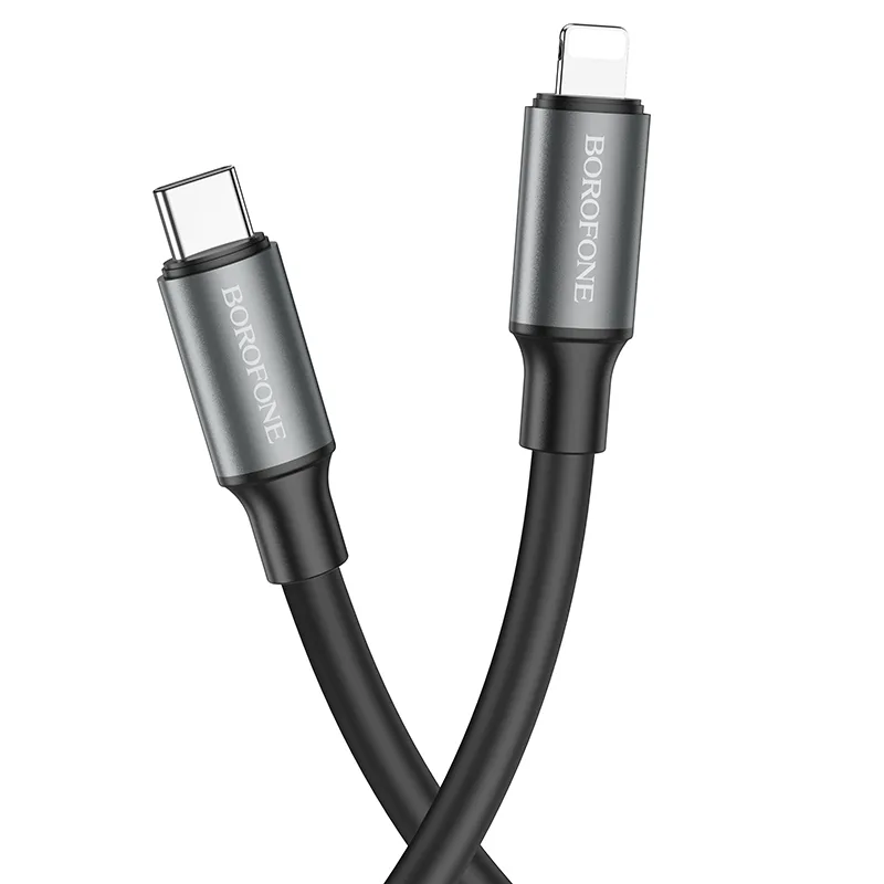 USB Borofone BX82, кабель Type-C to Lightning, цвет черный