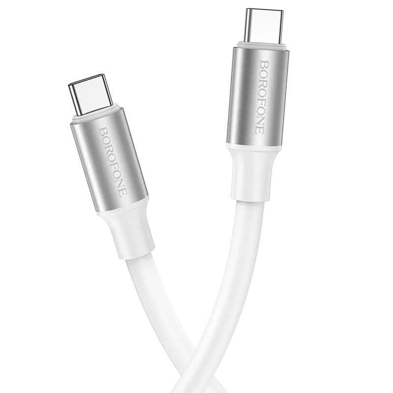 USB Borofone BX82 60W Type-C to Type-C, цвет белый