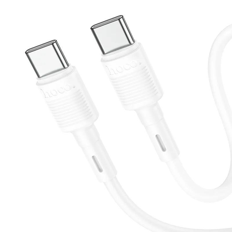 USB Hoco X83 60W, с кабелем Type-C to Type-C, цвет белый