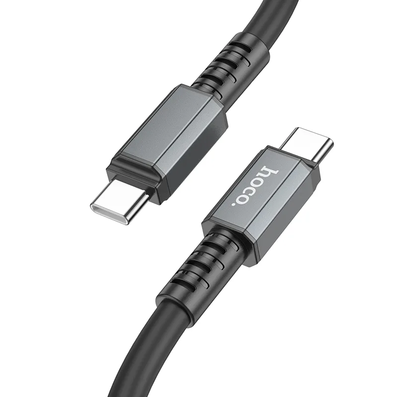 USB Hoco X85 60W, с кабелем Type-C to Type-C, цвет черный