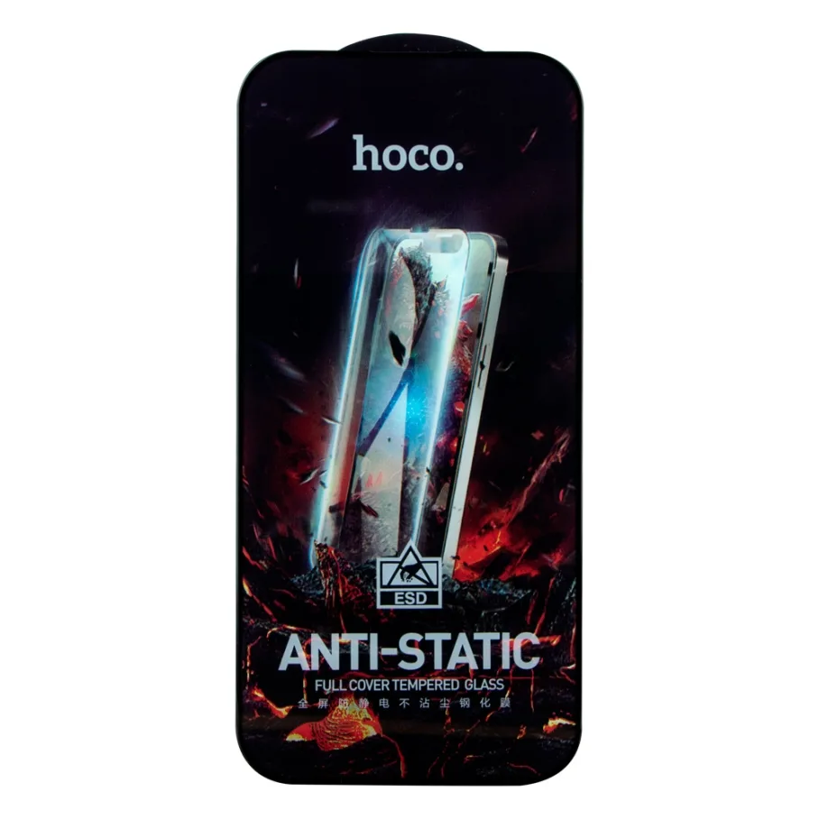 Защитное стекло Hoco G10 HD Anti-static для Apple iPhone 14 Pro, цвет черный