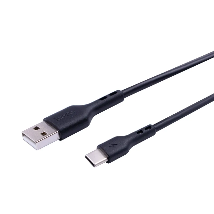 USB Hoco DU26 Long 8mm Plug Type-C 3A, цвет черный