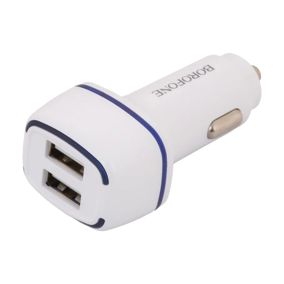 Авто Зарядное Устройство Borofone BZ14 Type-C 2USB 2.4A, цвет белый