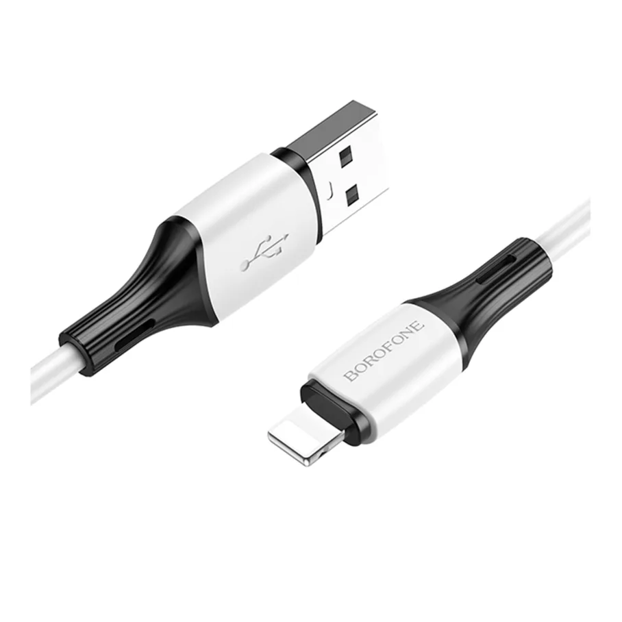 USB Borofone BX79, с кабелем Lightning 2.4А, цвет белый