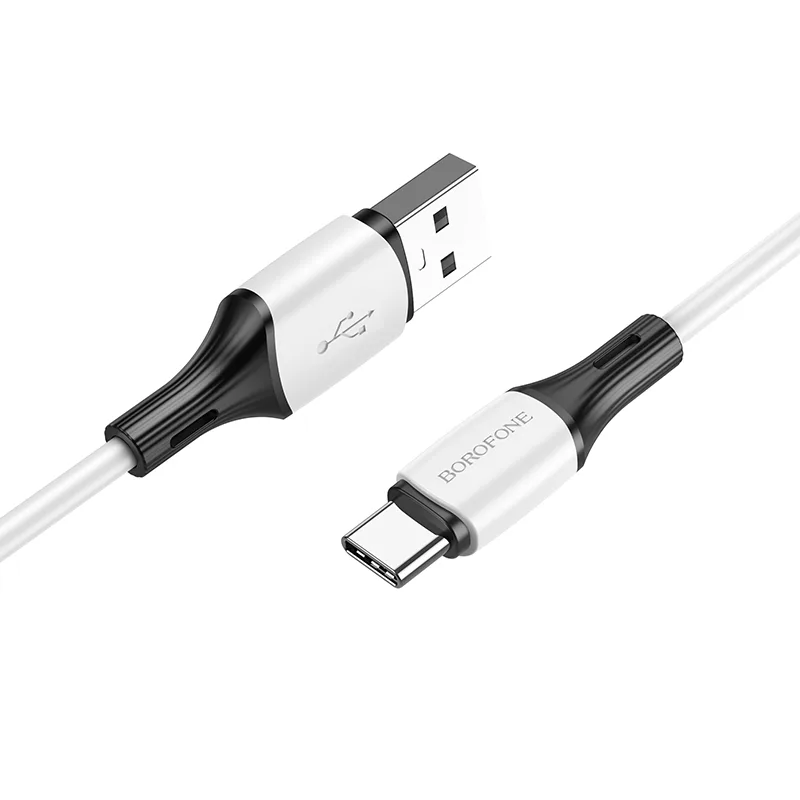 USB Borofone BX79 Silicone Type-C 3A, цвет белый