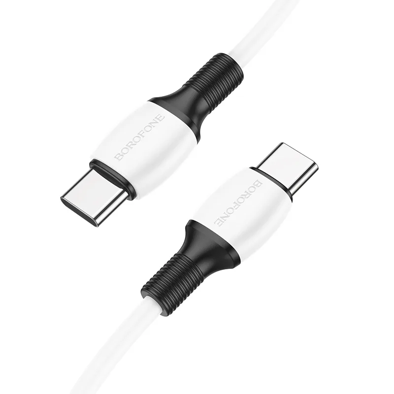 USB Borofone BX84 60W (20V/3A), с кабелем Type-C, цвет белый