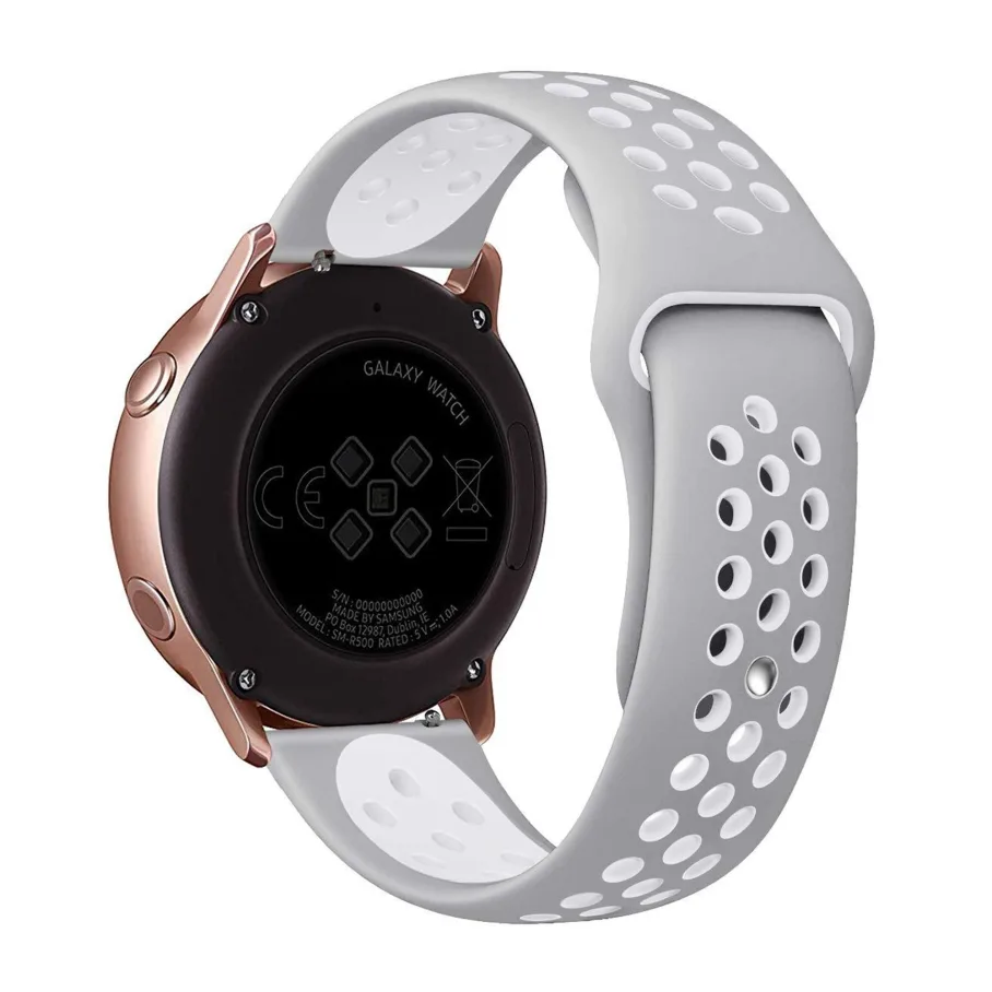 Ремешок Универс 22mm N Sport, цвет серый/белый