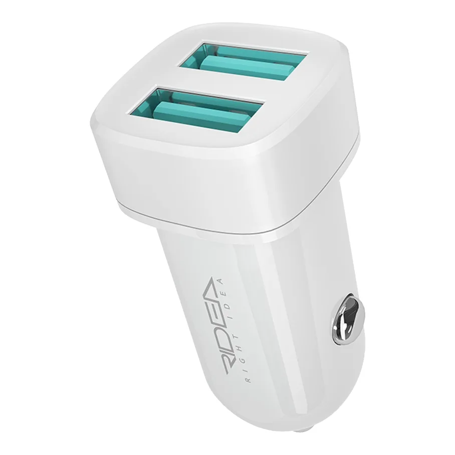 Авто Зарядное Устройство Ridea RCC-21012 Grand 2USB 2.4 A, цвет белый