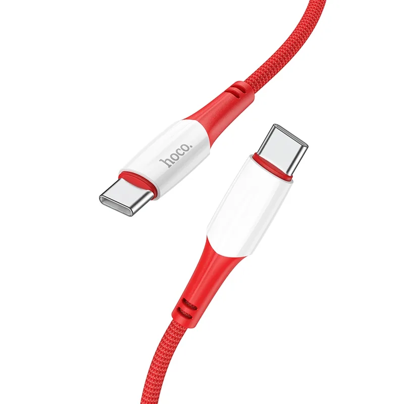 USB Hoco X70 Ferry 60W, с кабелем Type-C to Type-C, цвет красный