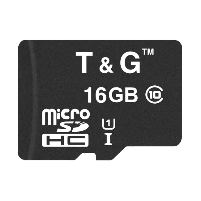 Карта памяти T&G MicroSDHC 16gb UHS-1 10 Class, цвет черный