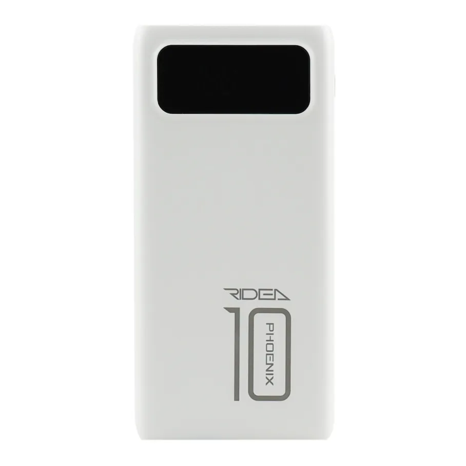 Power Bank Ridea RP-D10L Phoenix10 10W digital display + lamp, 10000 mAh, цвет белый