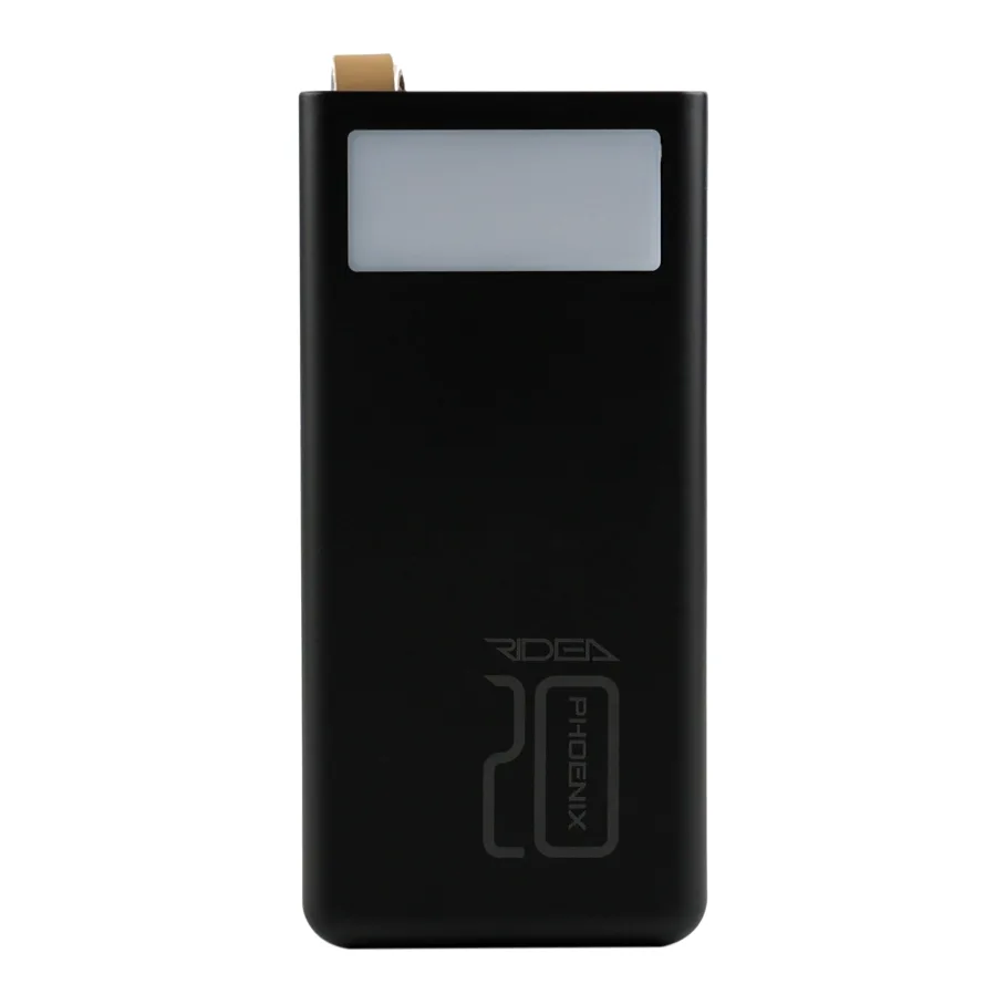 Power Bank Ridea RP-D20L Phoenix20 10W digital display + lamp 20000 mAh, цвет черный