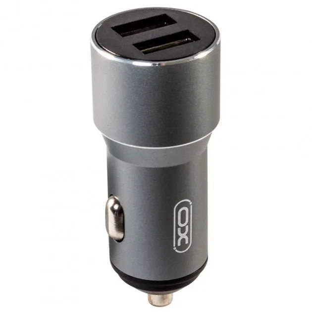 Авто Зарядное Устройство XO-CC30 Dual USB, цвет серый