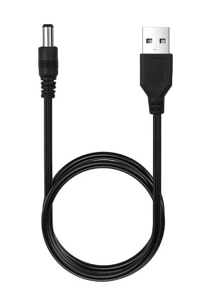 USB to DC 5v 5.5x2.1 mm, цвет черный