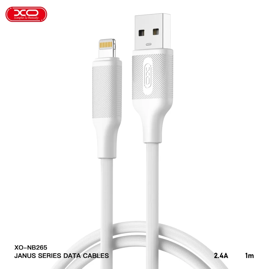 USB XO-NB265 Lightning 2.4A Мятая упаковка Белый