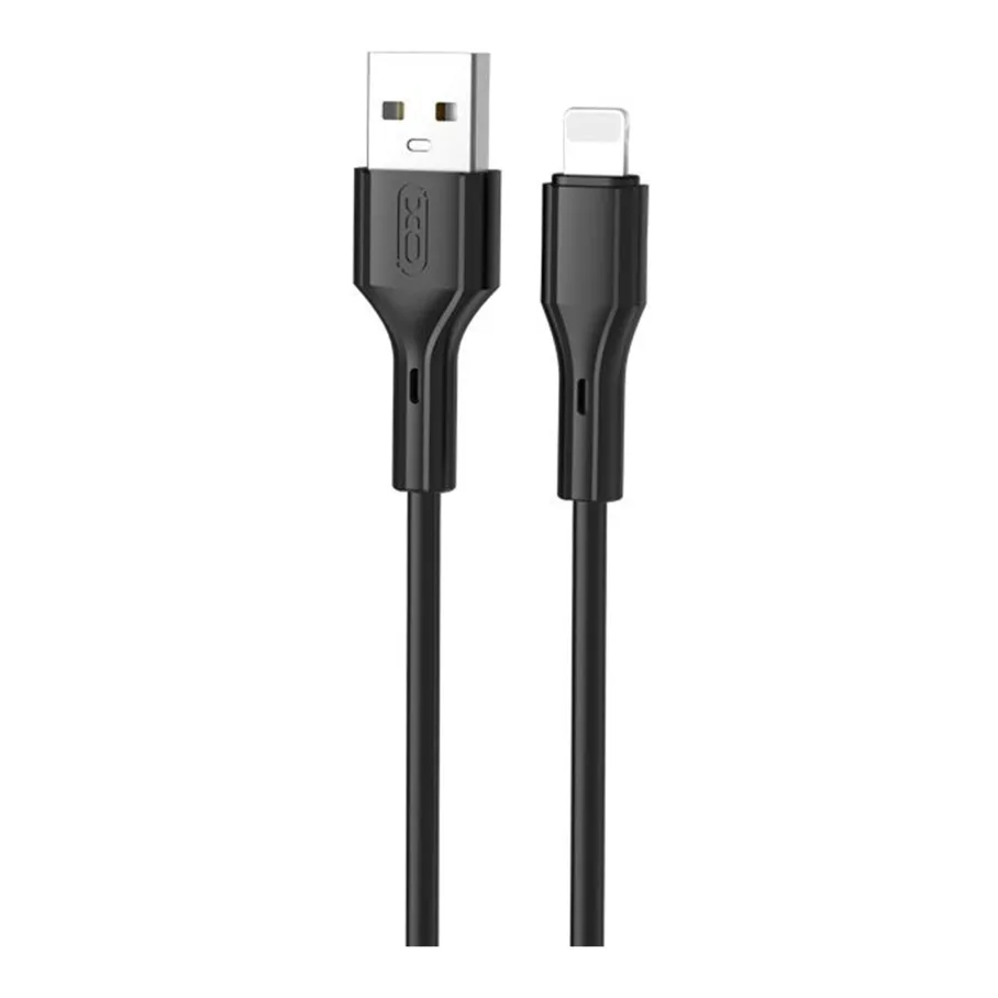 Кабель USB XO NB230 Rock Series Lightning 2.4A, цвет черный